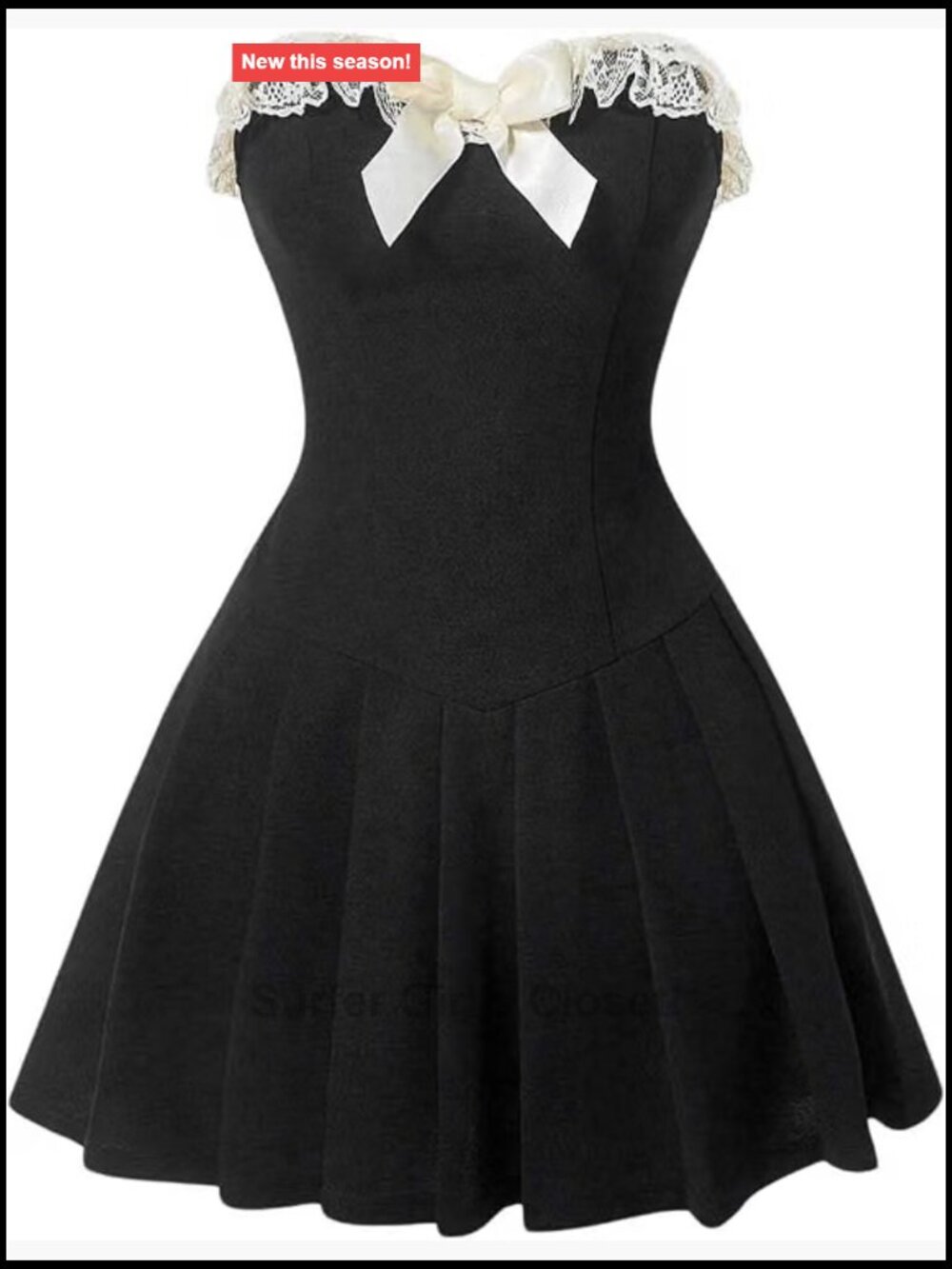 Strapless Sleeveless Mini Dress Backless Bow Front Pleated Party Club